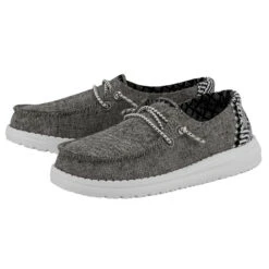 Wendy Youth Chambray - Onyx 9 Wendy Youth Chambray - Onyx -Heydude Shop 130124203 WENDY YOUTH CHAMBRAY ONYX LEFT 2