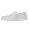 Wally Slub Canvas - White 1 Wally Slub Canvas - White -Heydude Shop 40009 100 WALLYSLUBCANVAS WHITE LEFTSIDE