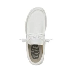 Wally Slub Canvas - White -Heydude Shop 40009 100 WALLYSLUBCANVAS WHITE LEFTTOP