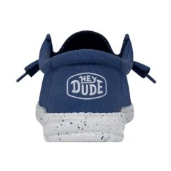 Wally Slub Canvas - True Blue -Heydude Shop 40009 428 WALLYSLUBCANVAS TRUEBLUE LEFTBACK