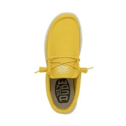 Wally Slub Canvas - Empire Yellow 13 Wally Slub Canvas - Empire Yellow -Heydude Shop 40009 76I WALLYSLUBCANVAS EMPIREYELLOW LEFTTOP