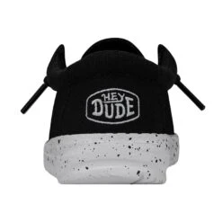 Wally Toddler Slub Canvas - Black -Heydude Shop 40029 001 WALLYTODDLERSLUBCANVAS BLACK LEFTBACK
