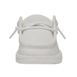 Wally Toddler Slub Canvas - White -Heydude Shop 40029 100 WALLYTODDLERSLUBCANVAS WHITE LEFTFRONT