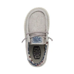 Wally Toddler Patriotic - Off White Patriotic 13 Wally Toddler Patriotic - Off White Patriotic -Heydude Shop 40031 1K1 WALLYTODDLERPATRIOTIC OFFWHITEPATRIOTIC LEFTTOP