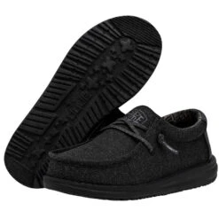 Wally Youth - Basic Black -Heydude Shop 40041 001 WALLY YOUTH BASIC BLACK LEFT 3