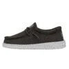 Wally Youth Slub Canvas - Dark Grey 2 Wally Youth Slub Canvas - Dark Grey -Heydude Shop 40044 029 WALLYYOUTHSLUBCANVAS DARKGREY LEFTSIDE