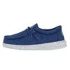 Wally Youth Slub Canvas - True Blue 2 Wally Youth Slub Canvas - True Blue -Heydude Shop 40044 428 WALLYYOUTHSLUBCANVAS TRUEBLUE LEFTSIDE