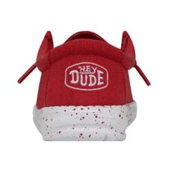 Wally Youth Slub Canvas - Red 12 Wally Youth Slub Canvas - Red -Heydude Shop 40044 610 WALLYYOUTHSLUBCANVAS RED LEFTBACK