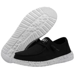 Wendy Slub Canvas - Black 10 Wendy Slub Canvas - Black -Heydude Shop 40063 001 WENDY SLUB CANVAS BLACK LEFT 3