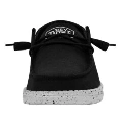 Wendy Slub Canvas - Black 11 Wendy Slub Canvas - Black -Heydude Shop 40063 001 WENDY SLUB CANVAS BLACK LEFT 4