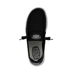Wendy Slub Canvas - Black 13 Wendy Slub Canvas - Black -Heydude Shop 40063 001 WENDY SLUB CANVAS BLACK LEFT 6