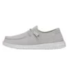 Wendy Slub Canvas - Light Grey 1 Wendy Slub Canvas - Light Grey -Heydude Shop 40063 007 WENDYSLUBCANVAS LIGHTGREY LEFTSIDE