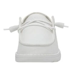Wendy Slub Canvas - White -Heydude Shop 40063 100 WENDY SLUB CANVAS WHITE LEFT 4