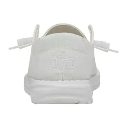 Wendy Slub Canvas - White -Heydude Shop 40063 100 WENDY SLUB CANVAS WHITE LEFT 5