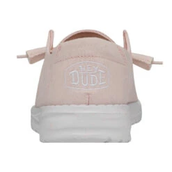 Wendy Slub Canvas - Pink 12 Wendy Slub Canvas - Pink -Heydude Shop 40063 680 WENDYSLUBCANVAS PINK LEFTBACK