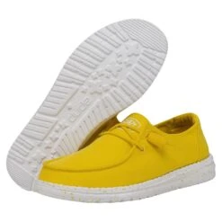 Wendy Slub Canvas - Empire Yellow -Heydude Shop 40063 76I WENDYSLUBCANVAS EMPIREYELLOW PAIRBOTTOM