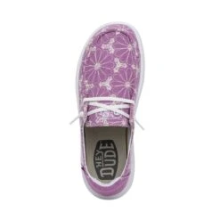 Wendy Rise Eyelet - Violet -Heydude Shop 40075 508 WENDY RISE EYELET VIOLET LEFT 6