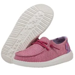 Wendy Youth - Sparkle Pink -Heydude Shop 40099 6VG WENDY YOUTH SPARKLE PINK LEFT 3