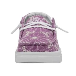 Wendy Youth Rise Eyelet - Violet -Heydude Shop 40108 508 WENDY YOUTH RISE EYELET VIOLET LEFT 4
