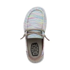 Wendy Youth Stretch - Aurora White -Heydude Shop 40111 9BI WENDYYOUTHSTRETCH AURORAWHITE LEFTTOP