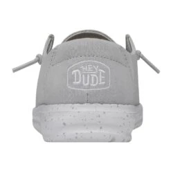 Wendy Youth Slub Canvas - Light Grey -Heydude Shop 40143 007 WENDYYOUTHSLUBCANVAS LIGHTGREY LEFTBACK 1