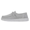 Wendy Youth Slub Canvas - Light Grey 2 Wendy Youth Slub Canvas - Light Grey -Heydude Shop 40143 007 WENDYYOUTHSLUBCANVAS LIGHTGREY LEFTSIDE