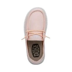 Wendy Youth Slub Canvas - Pink -Heydude Shop 40143 680 WENDY YOUTH SLUB CANVAS PINK LEFT 6