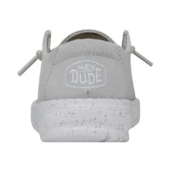 Wendy Toddler Slub Canvas - Light Grey 12 Wendy Toddler Slub Canvas - Light Grey -Heydude Shop 40144 007 WENDYTODDLERSLUBCANVAS LIGHTGREY LEFTBACK