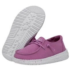 Wendy Toddler Slub Canvas - Violet -Heydude Shop 40144 508 WENDYTODDLERSLUBCANVAS VIOLET PAIRBOTTOM