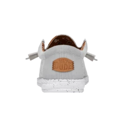 Wally Washed Canvas - Light Grey 12 Wally Washed Canvas - Light Grey -Heydude Shop FW23 M 40296 007 WALLY WASHED CANVAS LIGHT GREY LEFT BACK