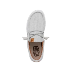 Wally Washed Canvas - Light Grey 13 Wally Washed Canvas - Light Grey -Heydude Shop FW23 M 40296 007 WALLY WASHED CANVAS LIGHT GREY LEFT TOP