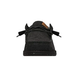 Wally Washed Canvas - Black/Black 11 Wally Washed Canvas - Black/Black -Heydude Shop FW23 M 40296 060 WALLY WASHED CANVAS BLACK BLACK LEFT FRONT