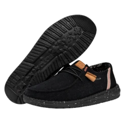 Wendy Washed Canvas - Black -Heydude Shop FW23 W 40297 001 WENDY WASHED CANVAS BLACK LEFT PAIROUTSOLE